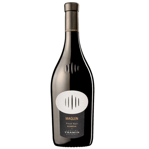 A bottle of CANTINA TRAMIN, Alto Adige Pinot Noir Reserva, DOC, Maglen, Red Wine